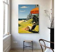 Dipinto su tela Edward Hopper Stampe classiche Opera d'arte Ragazza che legge estate Paesaggio Poster Arte murale Immagini Decorazione per la casa 50x75cm Senza cornice