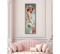 Dipinto su tela laccato con cornice esprime femminilità e raffinatezza ELEGANT Dimensione 52x4,5x h 152 cm telo in plastica multicolor multicolor