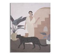 Dipinto su Tela Lady Animals 80x3,7x100 cm in Legno e Tessuto
