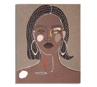 Dipinto su Tela Tribal 1 80x2,8x100 cm in Legno e Tessuto