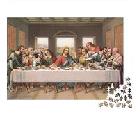 Dipinto Ultima Cena Puzzle 1000 pezzi per serata di gioco per adulti Classico dipinto dell'Ultima Cena Premium robusto vibrante stimolante difficile antistress 70x50cm/1000pz