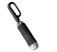 DIPLODOCUS Ring Buckle Umbrella, Reflective Safety Strip, Compact Sturdy Windproof Umbrella, Travel Portable, Reverse Automatic Umbrella, Folding Travel UV Umbrella, Wind Resistant Umbrella (Black)