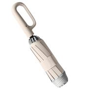 DIPLODOCUS Ring Buckle Umbrella, Reflective Safety Strip, Compact Sturdy Windproof Umbrella, Travel Portable, Reverse Automatic Umbrella, Folding Travel UV Umbrella, Wind Resistant Umbrella (Beige)
