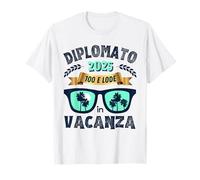 Diploma di Maturità 100 e Lode Diplomato 2025 Divertente Maglietta
