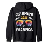 Diploma di Maturità 2025 Diplomato Maturando Divertente Felpa con Cappuccio