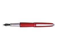 DIPLOMAT - Aero - Penna stilografica in acciaio - Medio - Rosso - Resistente ed elegante - 5 anni di garanzia
