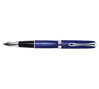 DIPLOMAT Excellence - Penna stilografica A2 con pennino medio in acciaio, colore: Blu skyline e Cromo