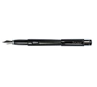 DIPLOMAT - Magnum - Penna stilografica in acciaio - Nero pece - Resistente ed elegante - 2 anni di garanzia