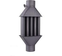 Diplomat Scambiatore di calore/scambiatore ad aria calda, radiatore gas di scarico, nero, diametro 130 mm, 5 tubi con registro