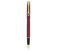 DIPLOMAT Traveller - Penna stilografica, colore: rosso scuro, misura M