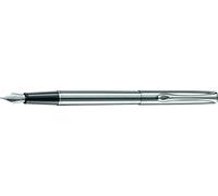 DIPLOMAT - Traveller - Penna stilografica in acciaio - Color acciaio - Resistente ed elegante - 5 anni di garanzia