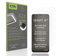 dipos FLEX 2x Pellicola Protettiva opaca per Lava Smart 4 Plus, Anti-Riflesso, copertura dello Schermo al 100%, compatibile con le impronte digitali, Pellicola Protettiva dello Schermo a copertura