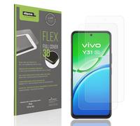 dipos FLEX 2x Pellicola Protettiva opaca per Vivo Y31e 5G, Anti-Riflesso, copertura dello Schermo al 100%, compatibile con le impronte digitali, Pellicola Protettiva dello Schermo a copertura totale