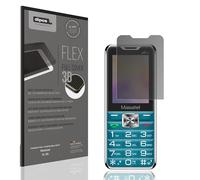dipos FLEX Privacy Pellicola Protettiva opaca per Masstel Izi 30, 100% di copertura del Display, compatibile con le impronte digitali, Pellicola di copertura completa, Filtro protettivo dello Schermo