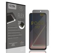dipos FLEX Privacy Pellicola Protettiva opaca per Xiaomi Poco M7, 100% di copertura del Display, compatibile con le impronte digitali, Pellicola di copertura completa, Filtro protettivo dello Schermo