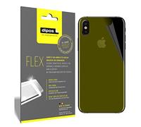 dipos I 3X Pellicola Protettiva Compatibile con Apple iPhone X Rückseite - Rivestimento del Display al 100% - Pellicola di Protezione