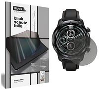 dipos Pellicola Privacy per TicWatch Pro 3 GPS | Protezione schermo opaca Anti-Spia a 4 Vie, si adatta perfettamente, antigraffio, senza bolle, autoadesiva