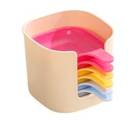 Dipping Bowls, Small Sauce Dishes Set, Compact Serving Stand Included, Easy Clean Sturdy Design, Reusable Condiment Containers for Kitchen, Picnic, BBQ, Dinner Use, 9,2 x 12,5 x 8 cm