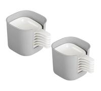 Dipping Sauce Plate and Holder Set, Dipping Bowls with Handle Portable and Easy to Clean for Family Gatherings Parties Barbecues Outdoor Events (2 sets)