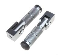 DIQXLGS 1 Paio Anteriore Posteriore Pedana Universale Moto 90° Fissa Pieghevole Per Biciclette Veicoli Elettrici Ciclomotori Scooter(Titanio)
