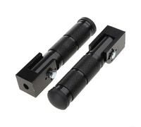 DIQXLGS 1 Paio Anteriore Posteriore Pedana Universale Moto 90° Fissa Pieghevole Per Biciclette Veicoli Elettrici Ciclomotori Scooter(NERO)