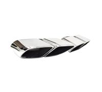 DIQXLGS 1 Paio Di Terminali Di Scarico Per Panamera Turbo 2017 2018 2019 2020 Quadrati A 4 Uscite In Acciaio Inox 304 Con Ugelli Posteriori(Bright silver)