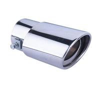 DIQXLGS 1 Pezzo Per R&enault Per Kadjar HA HL 2015 2016-2020 76mm Accessori Per Tubo Di Scarico In Acciaio Inox Silenziatore Terminale(Argento)