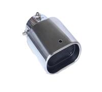 DIQXLGS 1Pezzo Terminale Scarico Auto Tubo Esterno Acciaio Inox Dedicato Per Mitsubishi Per Eclipse Cross 2017 2018 2019(Argento,Tubo singolo)