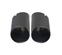DIQXLGS 2 Pezzi Car Styling 304 Acciaio Inossidabile Tubo Di Scarico Marmitta Punta Accessori Auto Per Toyota RAV4 2019 2020 2021 2022 2023 2024(NERO)