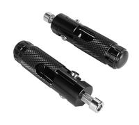 DIQXLGS 2 Pezzi M8 Universale Poggiapiedi Pieghevoli Per Moto Pedane Posteriori Set CNC Alluminio Ricambi Moto(NERO)