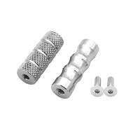 DIQXLGS 2 PEZZI Moto CNC Universale M6 Leva Cambio Racing Pedane Pedale Freno Pedale Cambio Moto Poggiapiedi Pedana Alluminio(Argento)