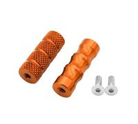 DIQXLGS 2 PEZZI Moto CNC Universale M6 Leva Cambio Racing Pedane Pedale Freno Pedale Cambio Moto Poggiapiedi Pedana Alluminio(Arancia)
