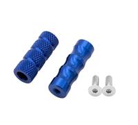 DIQXLGS 2 PEZZI Moto CNC Universale M6 Leva Cambio Racing Pedane Pedale Freno Pedale Cambio Moto Poggiapiedi Pedana Alluminio(Blu)