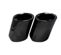 DIQXLGS 2 Pezzi Terminale Di Scarico In Acciaio Inox Per B&MW Serie 5 520i 523i 525i F10 F11 F07 E12 E28 E34 E39 E60 E61 Ricambio Auto(NERO)