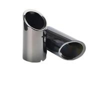 DIQXLGS 2 Pezzi Terminali Silenziatore Scarico Coperture Tubi Auto Per VW Per T&IGUAN Per P&assat B7 CC 2011-2015 7.6 Cm Accessori Auto(NERO)
