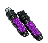 DIQXLGS 2 Pezzi Universali Pedane Passeggero Posteriore Moto In Alluminio Pedane Poggiapiedi Scooter Pedana Moto Modifica Pedale(Viola)