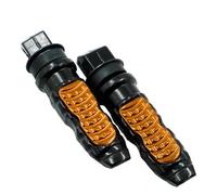 DIQXLGS 2 Pezzi Universali Pedane Passeggero Posteriore Moto In Alluminio Pedane Poggiapiedi Scooter Pedana Moto Modifica Pedale(Giallo)