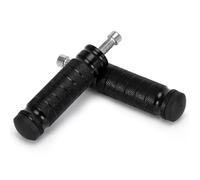 DIQXLGS 2 Pz Pedane Moto Ripiegabili Universali M8 Pedane Per Moto Supporti Piedi Pedali Posteriori Set CNC Alluminio Ricambi Moto(SC17BK)