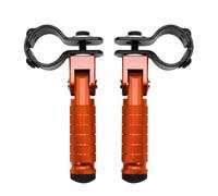 DIQXLGS 2Pz poggiapiedi universale 8MM pedali pieghevoli 90 gradi parti moto poggiapiedi posteriori(Arancia)