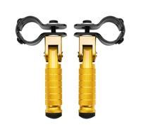 DIQXLGS 2Pz poggiapiedi universale 8MM pedali pieghevoli 90 gradi parti moto poggiapiedi posteriori(Oro)