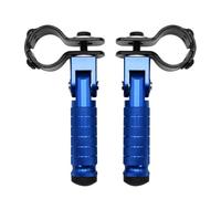 DIQXLGS 2Pz poggiapiedi universale 8MM pedali pieghevoli 90 gradi parti moto poggiapiedi posteriori(Blu)
