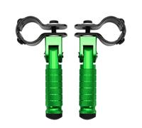 DIQXLGS 2Pz poggiapiedi universale 8MM pedali pieghevoli 90 gradi parti moto poggiapiedi posteriori(Verde)