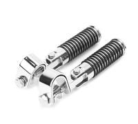 DIQXLGS 2Pz Universale Moto Leva Cambio Pedale Poggiapiedi AvvioPoggiapiedi Pad Accessori Moto Per 26mm-31mm Asta Di Protezione(Argento)