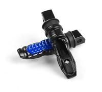 DIQXLGS 2Pz Universali Poggiapiedi Passeggero Posteriore Moto In Alluminio Pedalini Scooter Modifica Pedale Motocicletta(Blu)