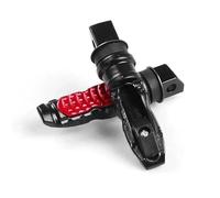 DIQXLGS 2Pz Universali Poggiapiedi Passeggero Posteriore Moto In Alluminio Pedalini Scooter Modifica Pedale Motocicletta(ROSSO)