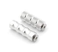 DIQXLGS 8mm Universale Pieghevole Pedana Per S1000RR HP4 S1000 RR S 1000RR 2009-2020 Alluminio Poggiapiedi Posteriore Set(Argento,1 paio)