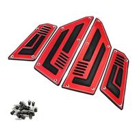 DIQXLGS Accessori Moto CNC Pedalini Poggiapiedi Riposapiedi Per Y&amaha Per TMAX 530 Per T-max 530 T-max530 TMAX530 2012 2013 2014 2015 2016(ROSSO)