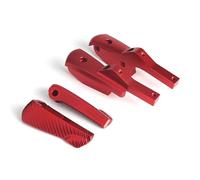 DIQXLGS Accessori Moto Estensioni Pedali Passeggero Posteriore Per VESPA GTS250 GT60 GT GTS GTV 125 200 250 300 GTS300(ROSSO,IMPOSTATO)