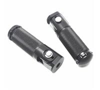 DIQXLGS Accessori Universali Per Moto CNC Alluminio Poggiapiedi Pieghevoli Pedane Posteriori Scooter Fuoristrada (NERO)