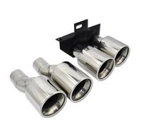 DIQXLGS Accessorio Per La Modifica Del Terminale Di Scarico Quadruplo Per F10 F11 520i 523i 525i 528i 530i Doppio Con Look M5(Argento B)